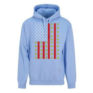 Patriotic Pickleball Player Us Flag Pickleball 4th Of July Gift Unisex Surf Hoodie