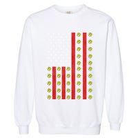 Patriotic Pickleball Player Us Flag Pickleball 4th Of July Gift Garment-Dyed Sweatshirt