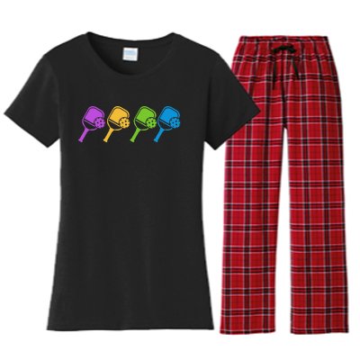 Pickleball Player Paddleball Sport And Pickleball Women's Flannel Pajama Set