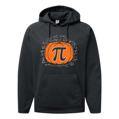 Pumpkin Pi Pie Math Teacher Funny Halloween Thanksgiving Performance Fleece Hoodie