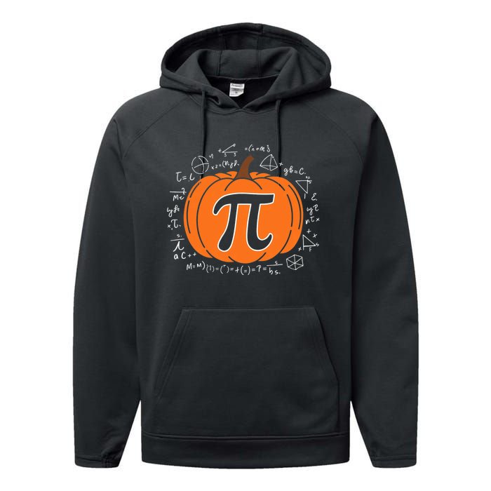 Pumpkin Pi Pie Math Teacher Funny Halloween Thanksgiving Performance Fleece Hoodie