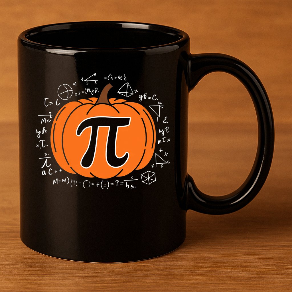 Pumpkin Pi Pie Math Teacher Funny Halloween Thanksgiving 11oz C Handle Ceramic Mug