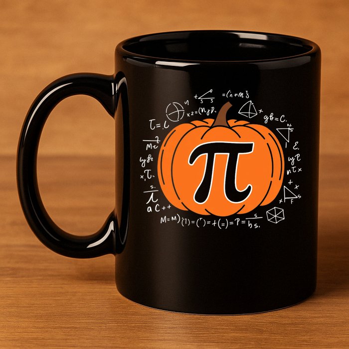 Pumpkin Pi Pie Math Teacher Funny Halloween Thanksgiving 11oz C Handle Ceramic Mug