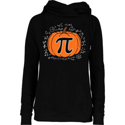 Pumpkin Pi Pie Math Teacher Funny Halloween Thanksgiving Womens Funnel Neck Pullover Hood