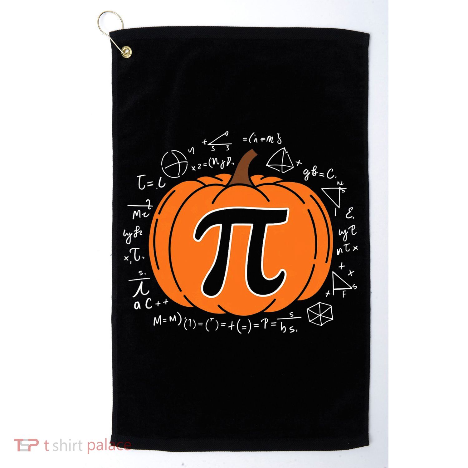 Pumpkin Pi Pie Math Teacher Funny Halloween Thanksgiving Golf Towel