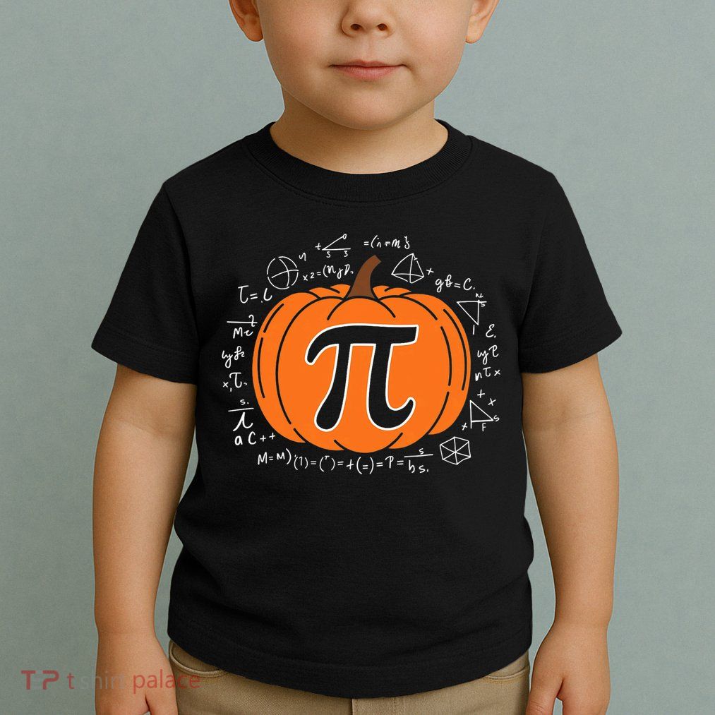 Pumpkin Pi Pie Math Teacher Funny Halloween Thanksgiving Toddler T-Shirt
