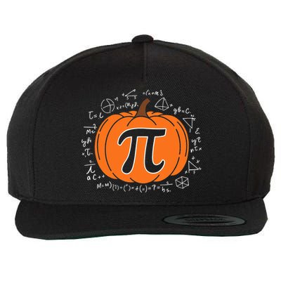 Pumpkin Pi Pie Math Teacher Funny Halloween Thanksgiving Wool Snapback Cap