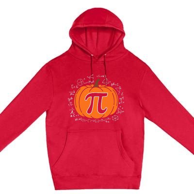 Pumpkin Pi Pie Math Teacher Funny Halloween Thanksgiving Premium Pullover Hoodie