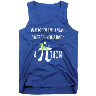 Python Pithon Pi Symbol Funny Math Teacher Science Tech Guy Cute Gift Tank Top