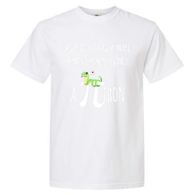 Python Pithon Pi Symbol Funny Math Teacher Science Tech Guy Cute Gift Garment-Dyed Heavyweight T-Shirt