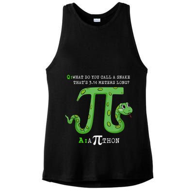 Python Pithon Pi Symbol Funny Math Teacher Pi Day Gift Ladies PosiCharge Tri-Blend Wicking Tank