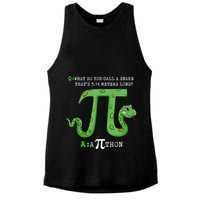 Python Pithon Pi Symbol Funny Math Teacher Pi Day Gift Ladies PosiCharge Tri-Blend Wicking Tank