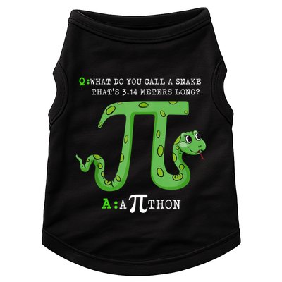 Python Pithon Pi Symbol Funny Math Teacher Pi Day Gift Doggie Tank