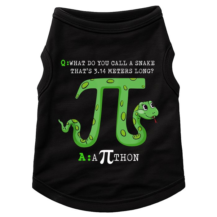 Python Pithon Pi Symbol Funny Math Teacher Pi Day Gift Doggie Tank