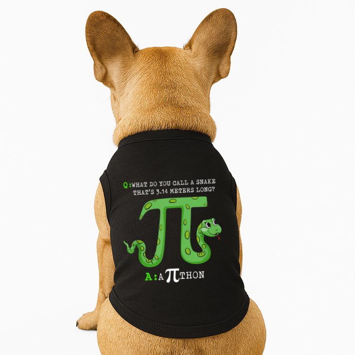 Python Pithon Pi Symbol Funny Math Teacher Pi Day Gift Doggie Tank