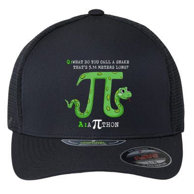 Python Pithon Pi Symbol Funny Math Teacher Pi Day Gift Flexfit Unipanel Trucker Cap