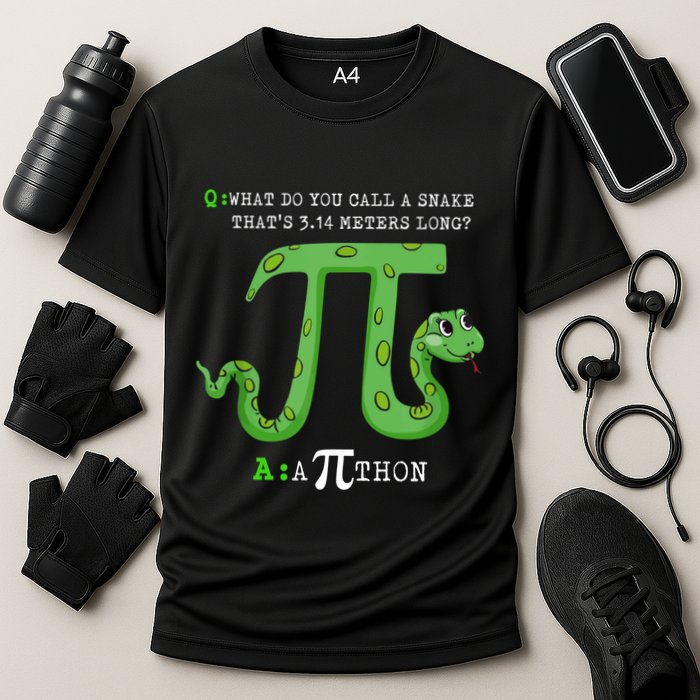 Python Pithon Pi Symbol Funny Math Teacher Pi Day Gift Performance Shirt