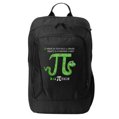 Python Pithon Pi Symbol Funny Math Teacher Pi Day Gift City Backpack