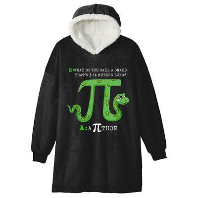 Python Pithon Pi Symbol Funny Math Teacher Pi Day Gift Hooded Wearable Blanket