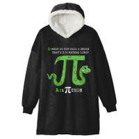 Python Pithon Pi Symbol Funny Math Teacher Pi Day Gift Hooded Wearable Blanket