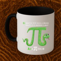 Python Pithon Pi Symbol Funny Math Teacher Pi Day Gift Mug