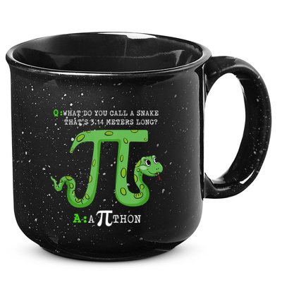 Python Pithon Pi Symbol Funny Math Teacher Pi Day Gift 15oz Campfire Ceramic Mug