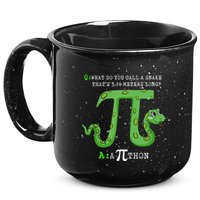Python Pithon Pi Symbol Funny Math Teacher Pi Day Gift 15oz Campfire Ceramic Mug
