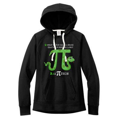 Python Pithon Pi Symbol Funny Math Teacher Pi Day Gift Women's Fleece Hoodie