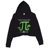 Python Pithon Pi Symbol Funny Math Teacher Pi Day Gift Crop Fleece Hoodie