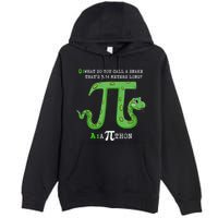 Python Pithon Pi Symbol Funny Math Teacher Pi Day Gift Premium Pullover Hoodie