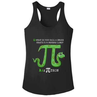 Python Pithon Pi Symbol Funny Math Teacher Pi Day Gift Ladies PosiCharge Competitor Racerback Tank