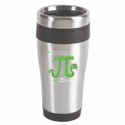 Python Pithon Pi Symbol Funny Math Teacher Pi Day Gift 16oz Travel Tumbler