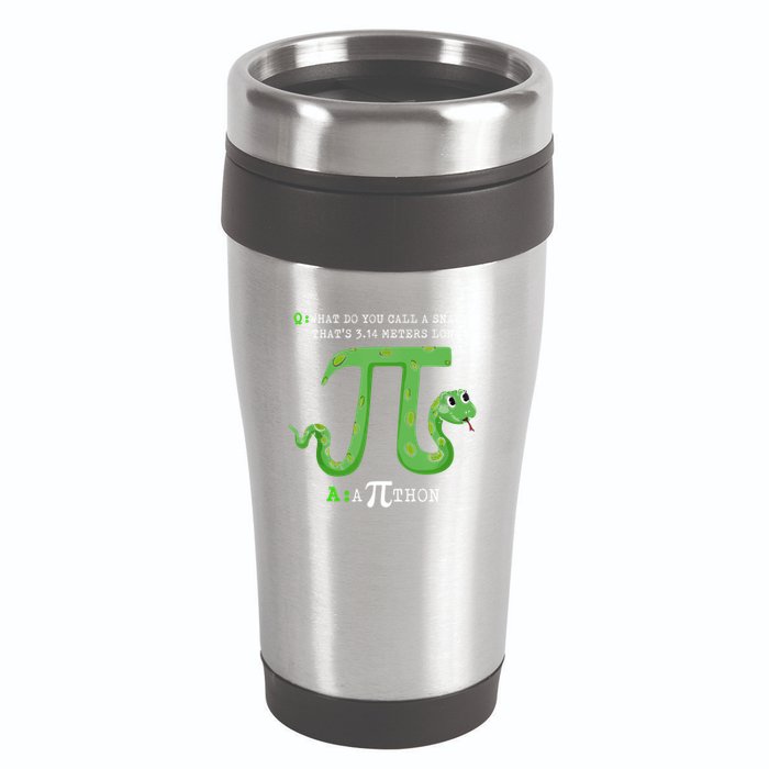 Python Pithon Pi Symbol Funny Math Teacher Pi Day Gift 16oz Travel Tumbler
