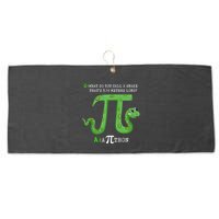 Python Pithon Pi Symbol Funny Math Teacher Pi Day Gift Large Microfiber Waffle Golf Towel