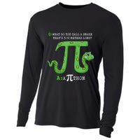 Python Pithon Pi Symbol Funny Math Teacher Pi Day Gift Cooling Performance Long Sleeve Crew