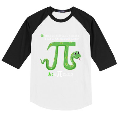 Python Pithon Pi Symbol Funny Math Teacher Pi Day Gift Baseball Sleeve Shirt