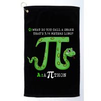 Python Pithon Pi Symbol Funny Math Teacher Pi Day Gift Golf Towel