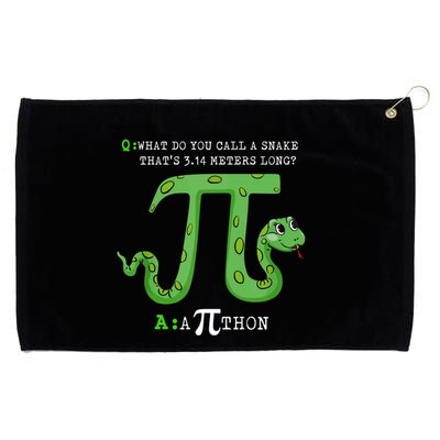 Python Pithon Pi Symbol Funny Math Teacher Pi Day Gift Grommeted Golf Towel