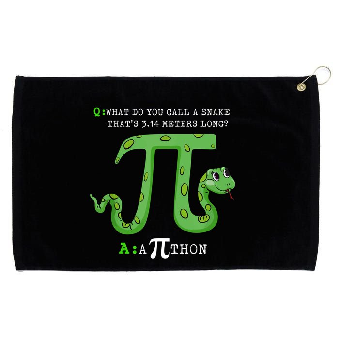 Python Pithon Pi Symbol Funny Math Teacher Pi Day Gift Grommeted Golf Towel