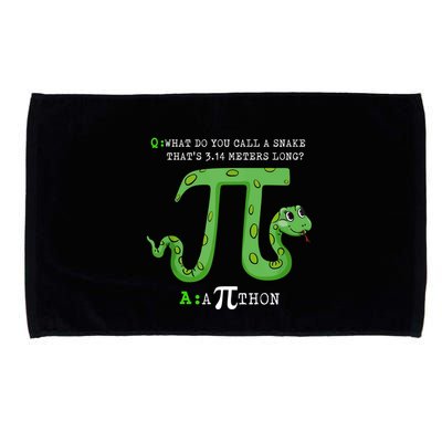 Python Pithon Pi Symbol Funny Math Teacher Pi Day Gift Microfiber Hand Towel