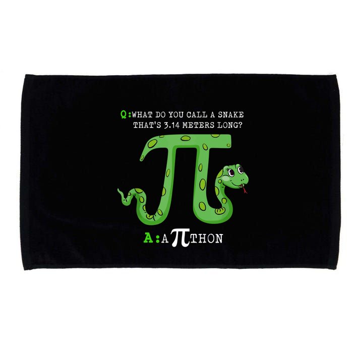 Python Pithon Pi Symbol Funny Math Teacher Pi Day Gift Microfiber Hand Towel