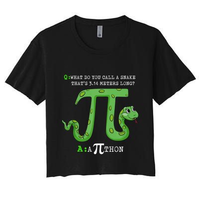 Python Pithon Pi Symbol Funny Math Teacher Pi Day Gift Crop Top