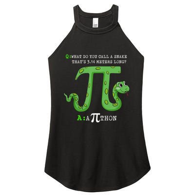 Python Pithon Pi Symbol Funny Math Teacher Pi Day Gift Women's Perfect Tri Rocker Tank