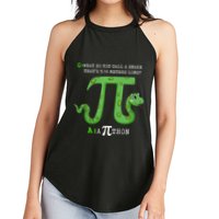 Python Pithon Pi Symbol Funny Math Teacher Pi Day Gift Women's Perfect Tri Rocker Tank