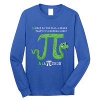Python Pithon Pi Symbol Funny Math Teacher Pi Day Gift Long Sleeve Shirt