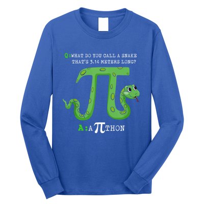 Python Pithon Pi Symbol Funny Math Teacher Pi Day Gift Long Sleeve Shirt