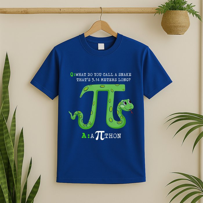 Python Pithon Pi Symbol Funny Math Teacher Pi Day Gift T-Shirt
