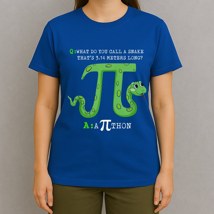 Python Pithon Pi Symbol Funny Math Teacher Pi Day Gift T-Shirt