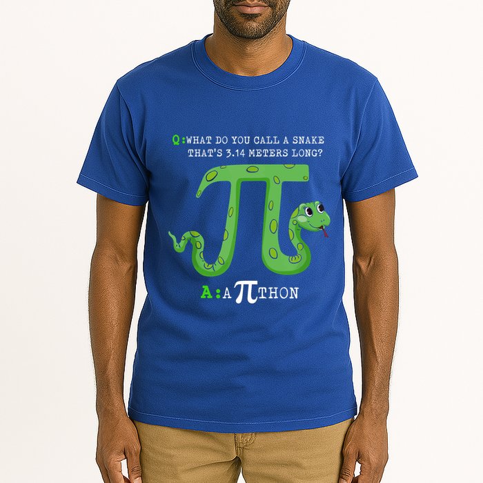Python Pithon Pi Symbol Funny Math Teacher Pi Day Gift Tall T-Shirt