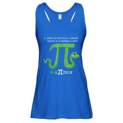 Python Pithon Pi Symbol Funny Math Teacher Pi Day Gift Ladies Essential Flowy Tank